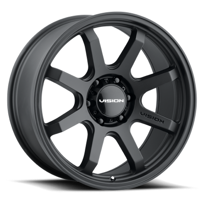 17x8.5 Vision 351 Flow Satin Black Wheel 6x5.5 (-10mm)