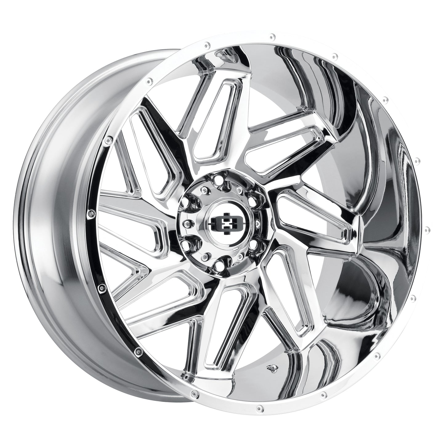 22x14 Vision 361 Spyder Chrome Wheel 6x5.5 (-76mm)