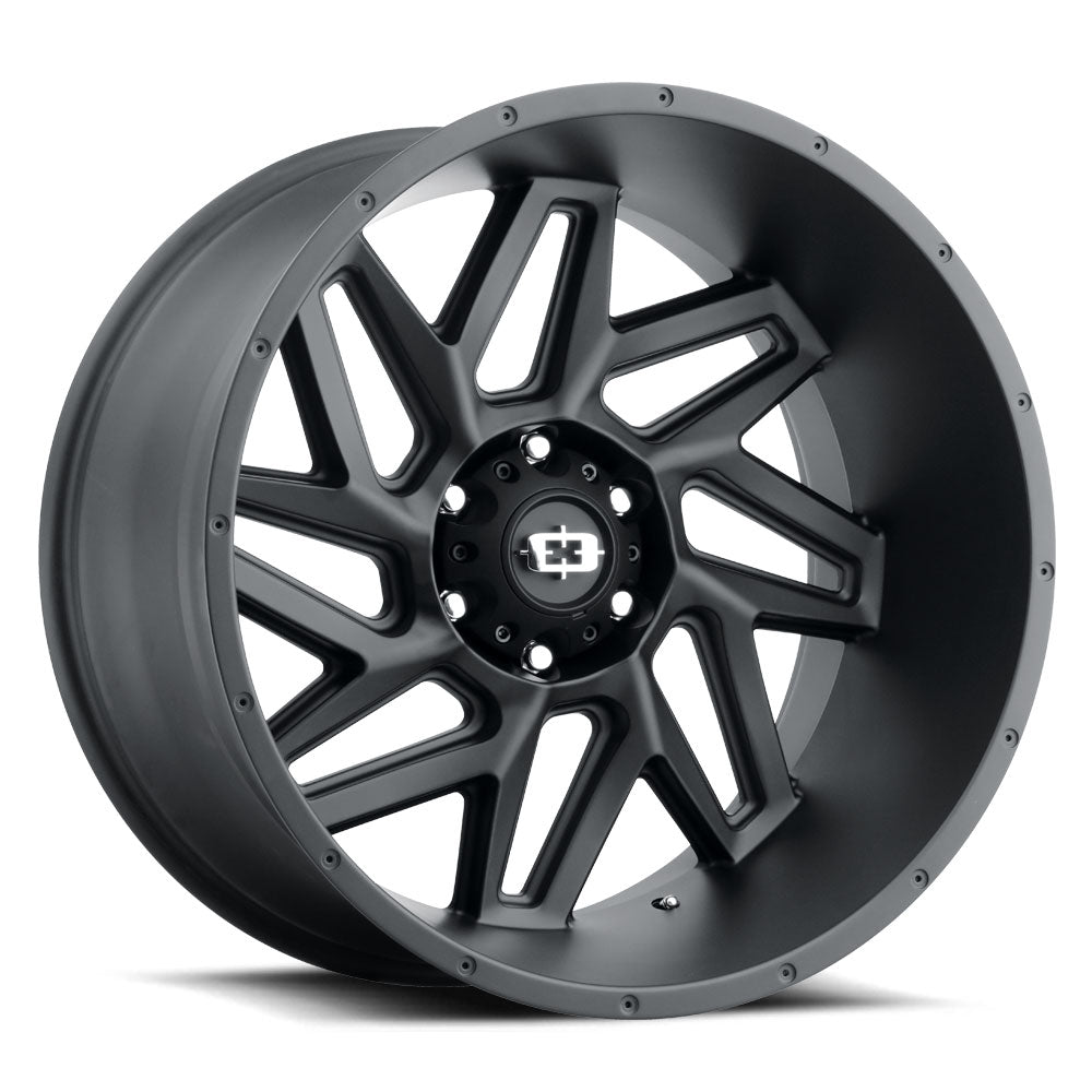18x9 Vision 361 Spyder Satin Black Wheel 5x5 (12mm)