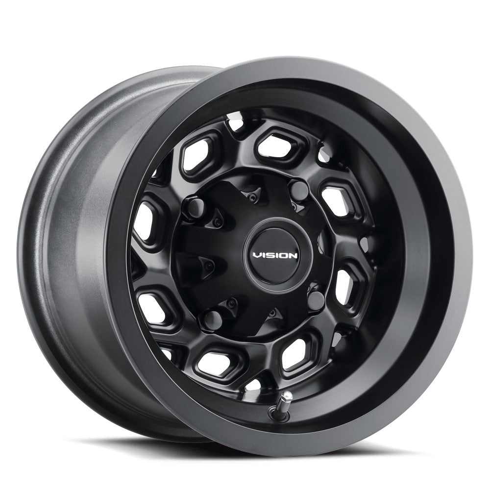 12x8 Vision ATV/UTV 361 Spyder UTV Matte Black Wheel 4x156 (-10.2mm)