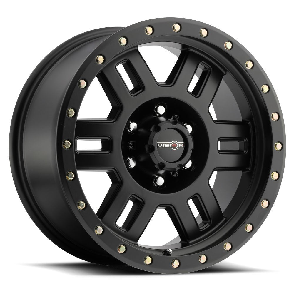 18x9 Vision Off-Road 398 Manx Matte Black Wheel 6x5.5 (0mm)