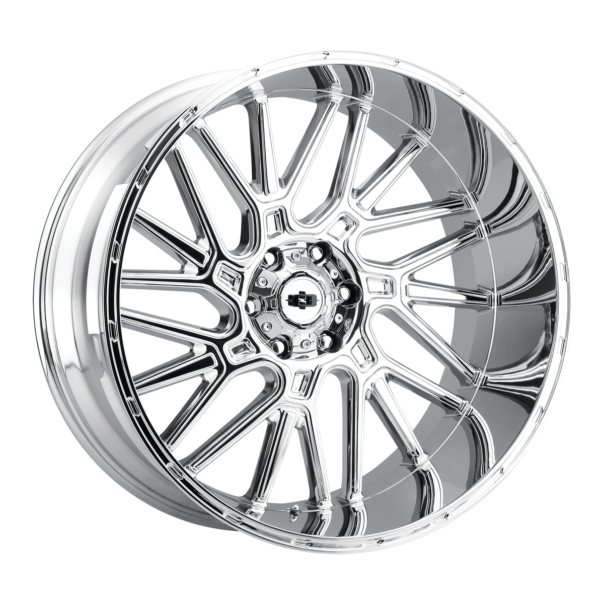 24x12 Vision 404 Brawl Chrome Wheel 5x5.5 (-51mm)