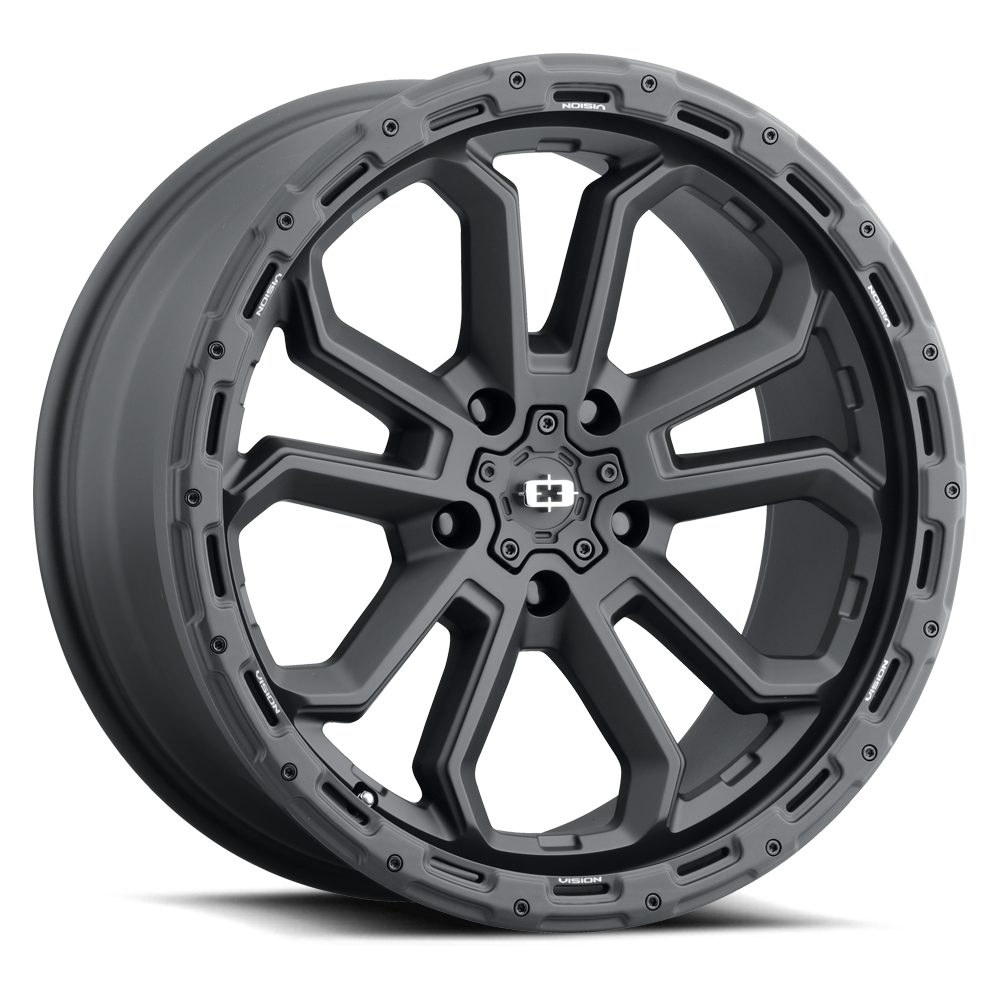 17x8 Vision 405 Korupt Satin Black Wheel 5x110 (30mm)