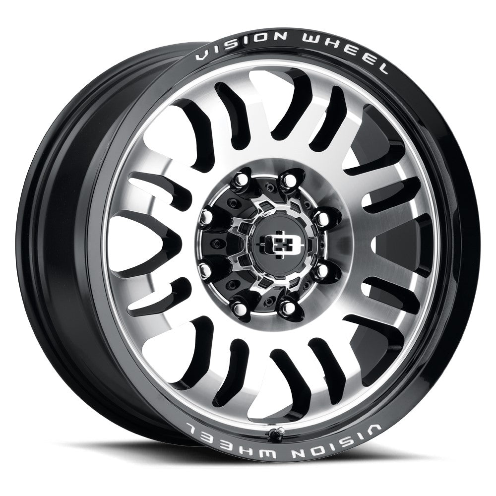 20x9.5 Vision 409 Inferno Gloss Black Machined Face Wheel 5x5 (-18mm)