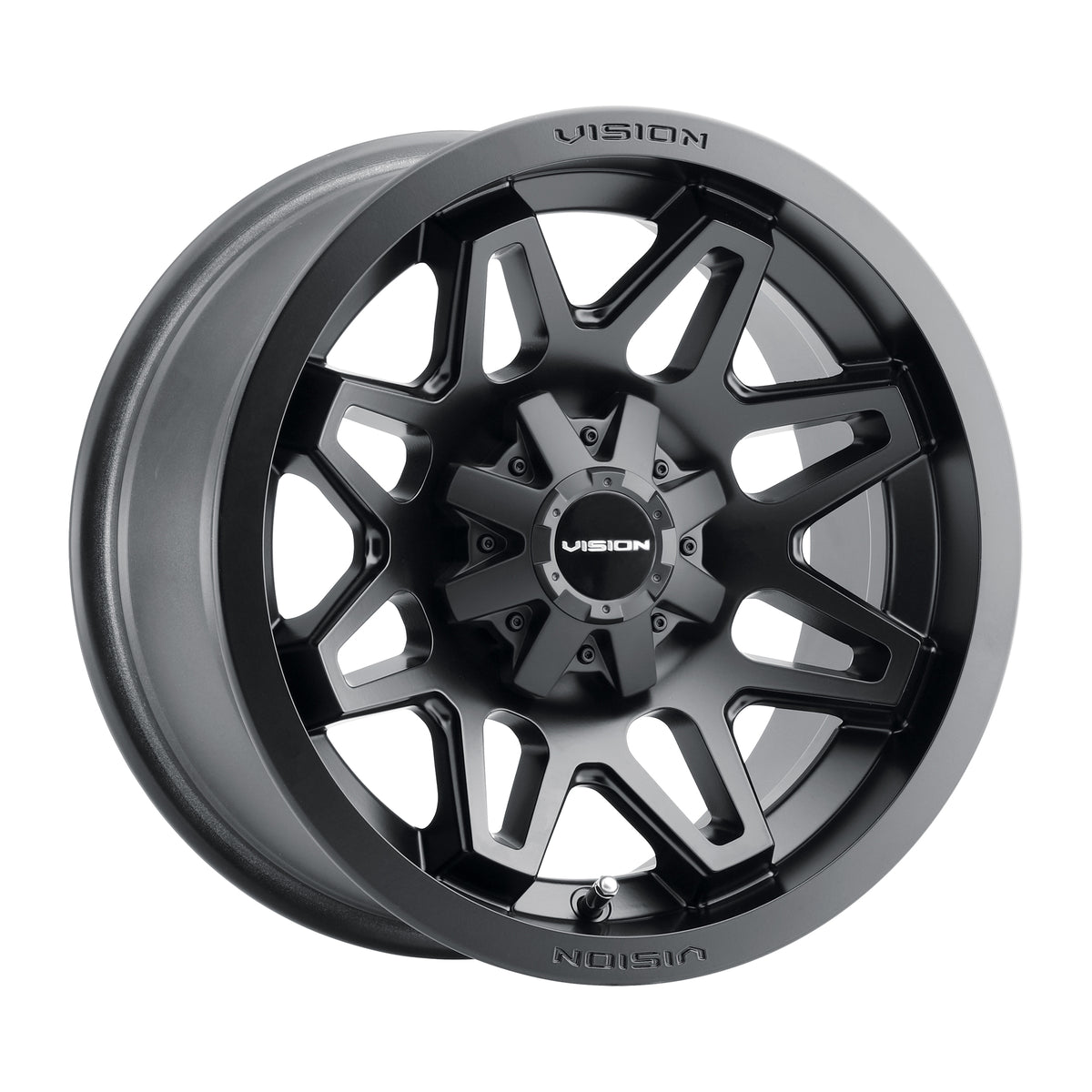 14x8 Vision 416 Se7en Matte Black UTV Wheel 4x110 (-10.2mm)