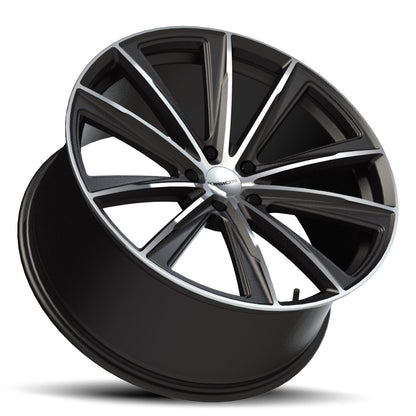 20x10.5 Vision 471 Splinter Gloss Black Machined Face Wheel 5x4.5 (42mm)