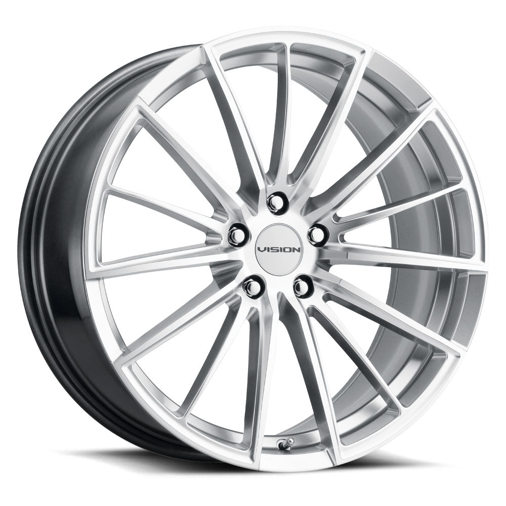 16x7.5 Vision 473 Axis Hyper Silver Machined Face Wheel 5x112 (38mm)