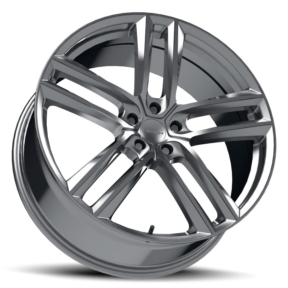 19x8.5 Vision 475V Clutch Gunmetal Wheel 5x4.5 (35mm)