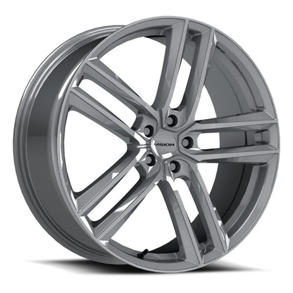 19x8.5 Vision 475V Clutch Hyper Silver Wheel 5x4.5 (35mm)