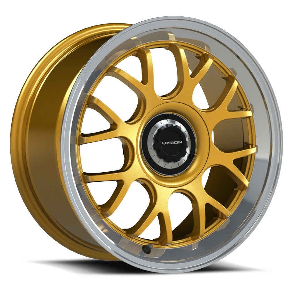 20x8.5 Vision 478 Alpine Gold Machined Lip Wheel 5x4.25/5x4.5 (35mm)
