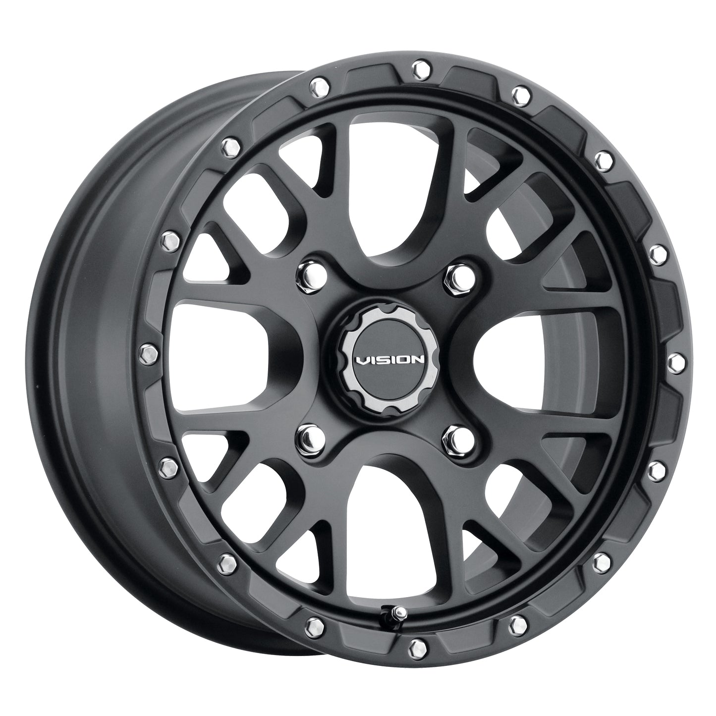 14x7 Vision 545 Rocker Satin Black Wheel 4x100 (13mm)