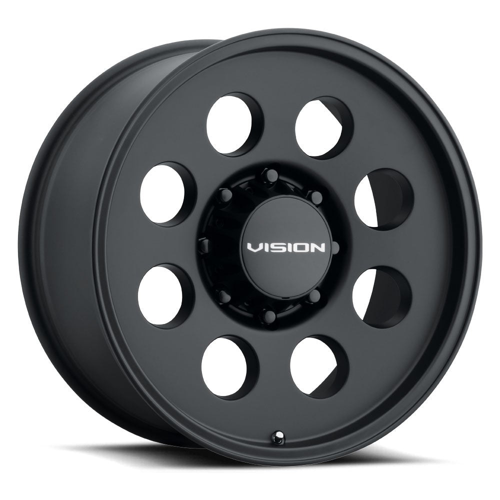 16x7 Vision 56VT Midway Trailer Satin Black Wheel 8x6.5 (-12mm)