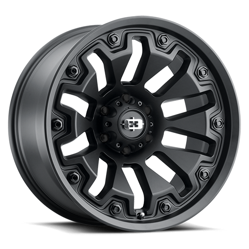 20x10 Vision 362 Armor Satin Black with Black Bolt Inserts Wheel 5x150 (-25mm)