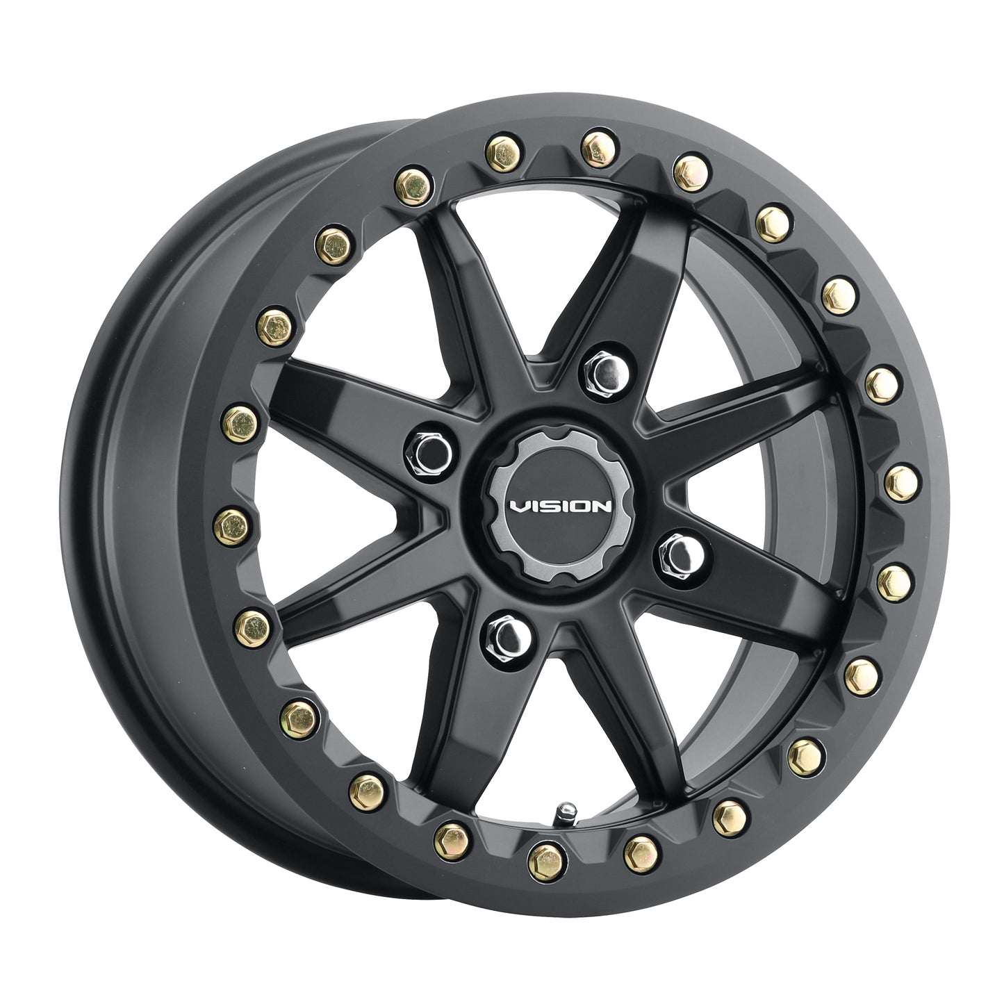 14x7 Vision 544 Bolt Satin Black UTV BEADLOCK Wheel 4x156 (38mm)
