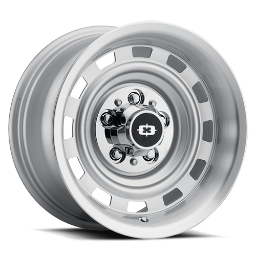 15x10 American Muscle 54 Cheyenne Silver Machined Lip Wheel 6x5.5 (-32mm)