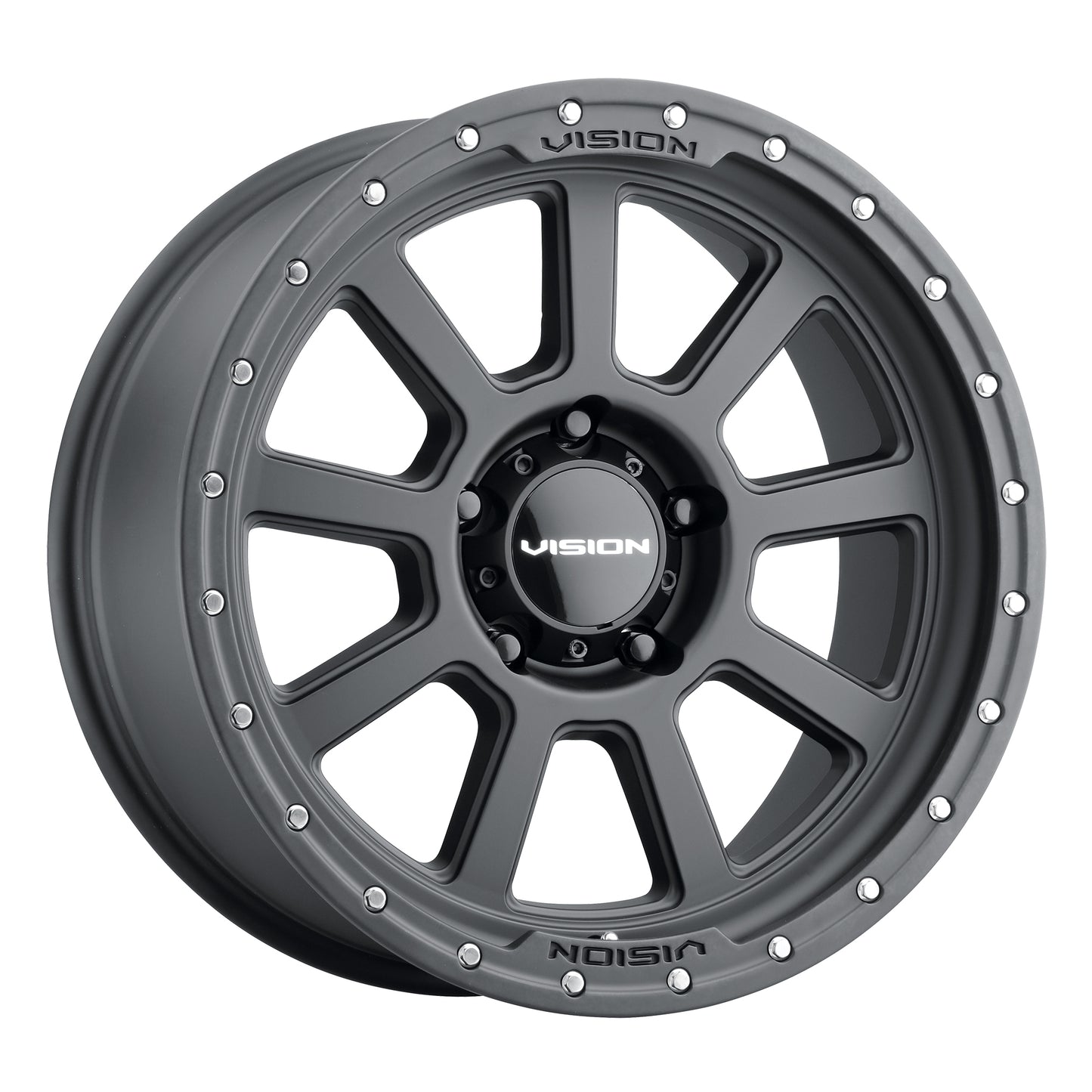 17x9 Vision 350 Ojos Satin Black Wheel 5x5 (-40mm)