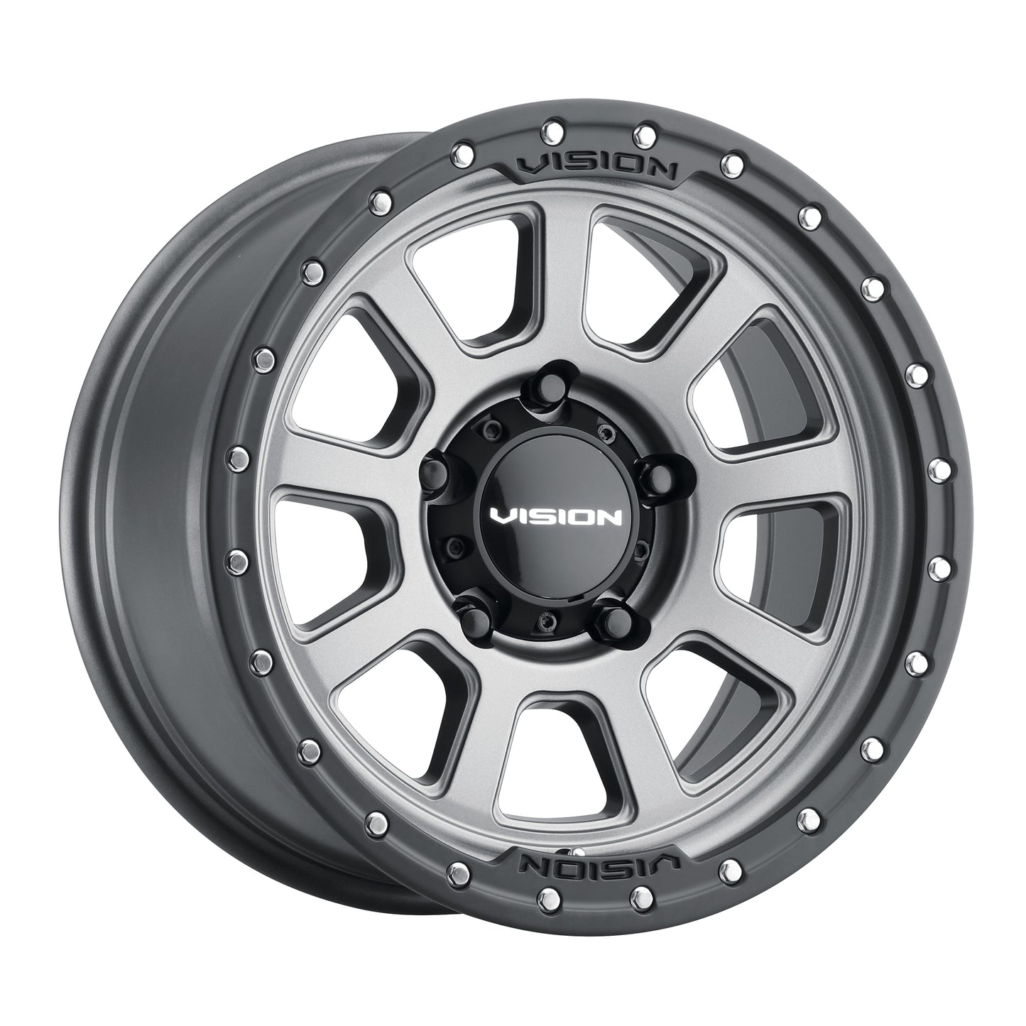 17x9 Vision 350 Ojos Satin Grey Wheel 5x5.5 (12mm)