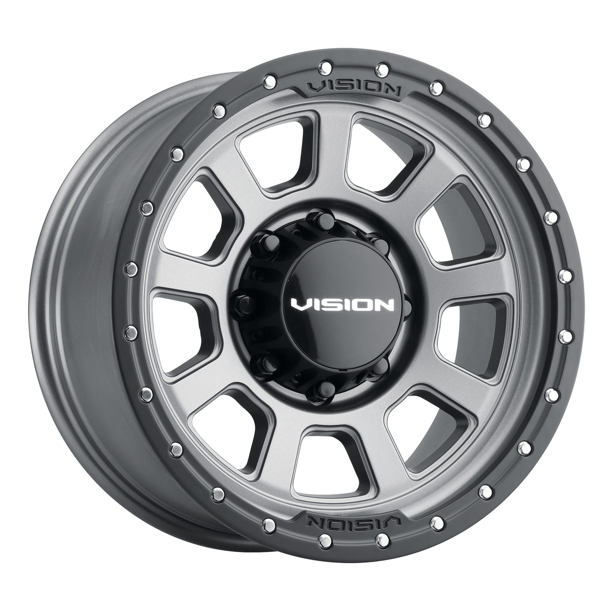 17x9 Vision 350 Ojos Satin Grey Wheel 8x6.5 (-12mm)