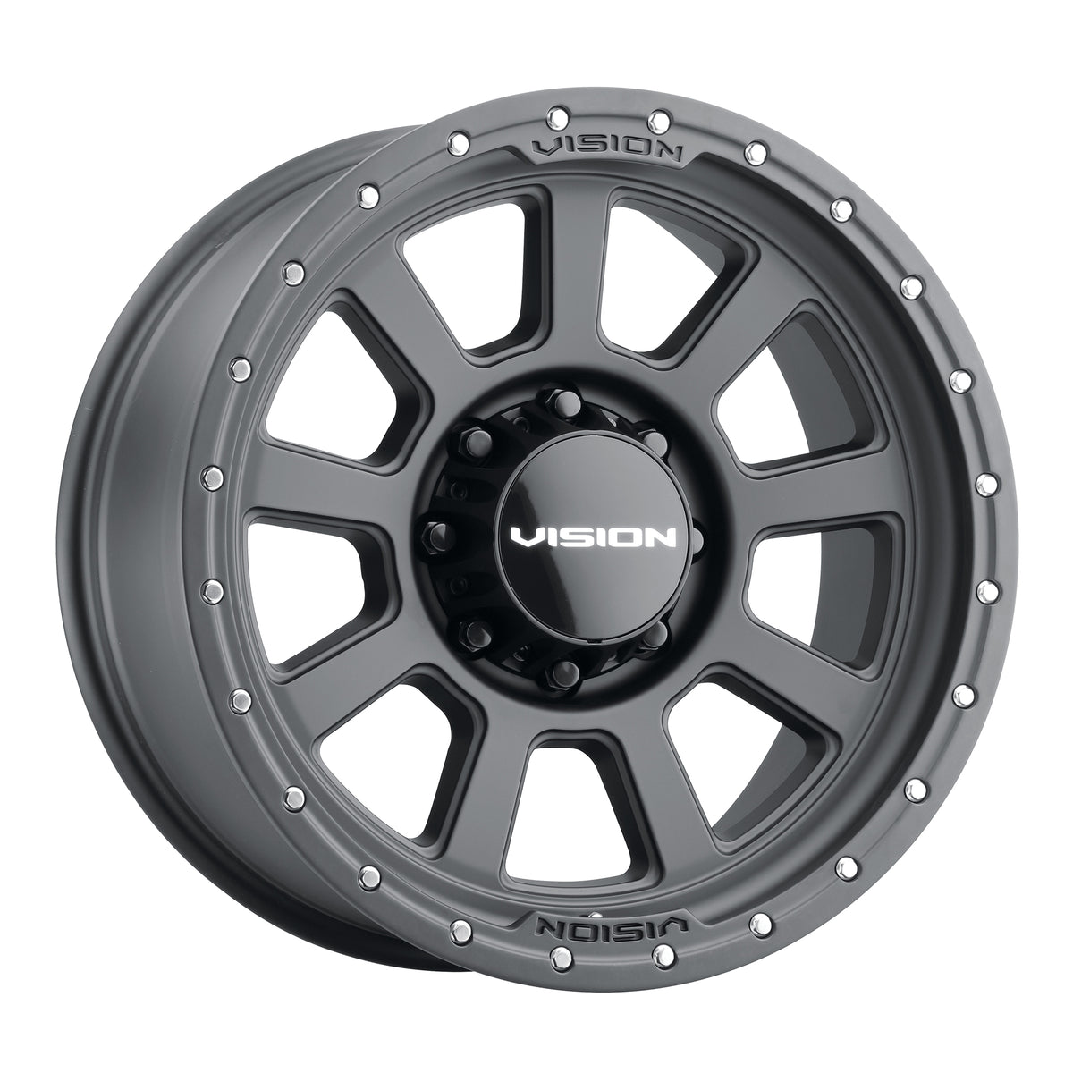 18x9 Vision 350 Ojos Satin Black Wheel 8x180 (12mm)