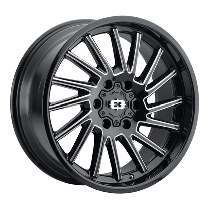 20x9 Vision 306 Rapier Gloss Black Milled Spoke Wheel 6x5.5 (12mm)