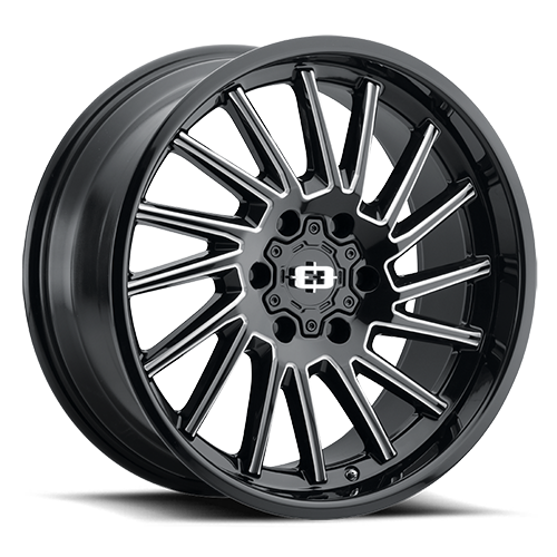 20x9 Vision 306 Rapier Gloss Black Milled Spoke Wheel 6x5.5 (12mm)