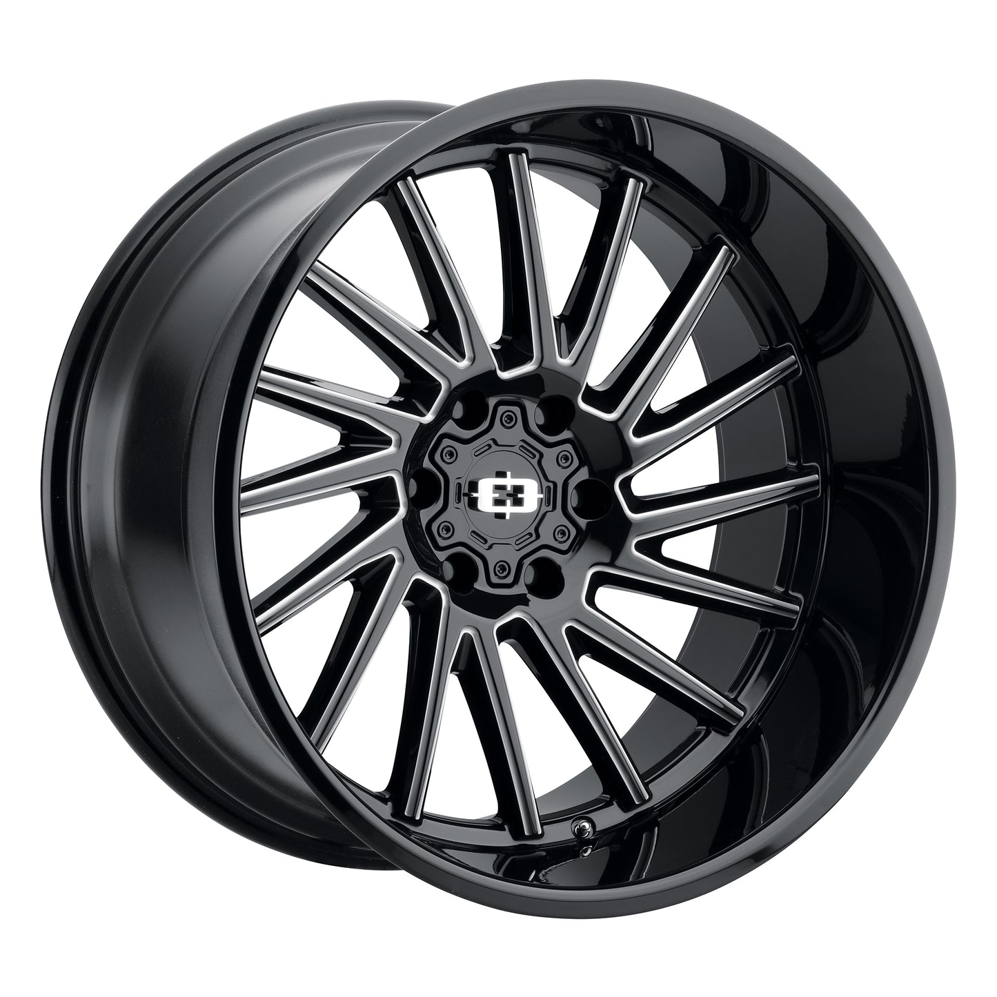 22x10 Vision 306 Rapier Gloss Black Milled Spoke Wheel 5x5.5 (-19mm)