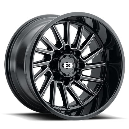 20x9 Vision 306 Rapier Gloss Black Milled Spoke Wheel 8x170 (-12mm)