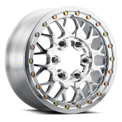 15x6 Vision 346 Storm Polished FORGED UTV BEADLOCK Wheel 6x5.5 (50.6mm)