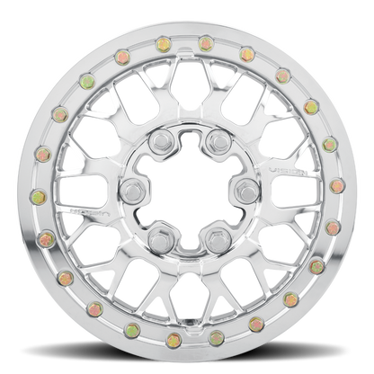 15x6 Vision 346 Storm Polished FORGED UTV BEADLOCK Wheel 6x5.5 (50.6mm)
