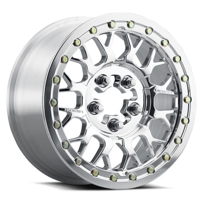 15x6 Vision 346 Storm Polished FORGED UTV M8 BEADLOCK Wheel 4x137 (50.6mm)