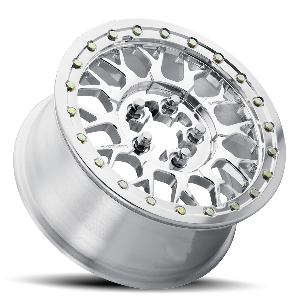 15x6 Vision 346 Storm Polished FORGED UTV M8 BEADLOCK Wheel 4x156 (50.6mm)