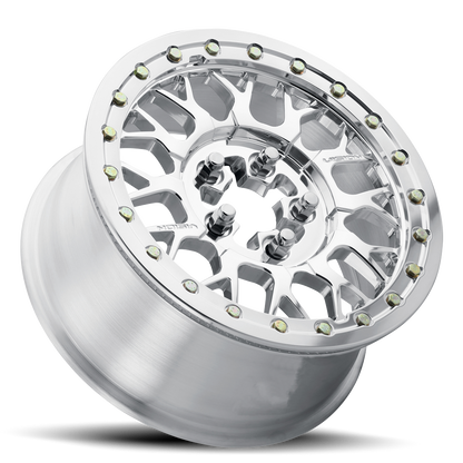 15x6 Vision 346 Storm Polished FORGED UTV M8 BEADLOCK Wheel 4x156 (50.6mm)