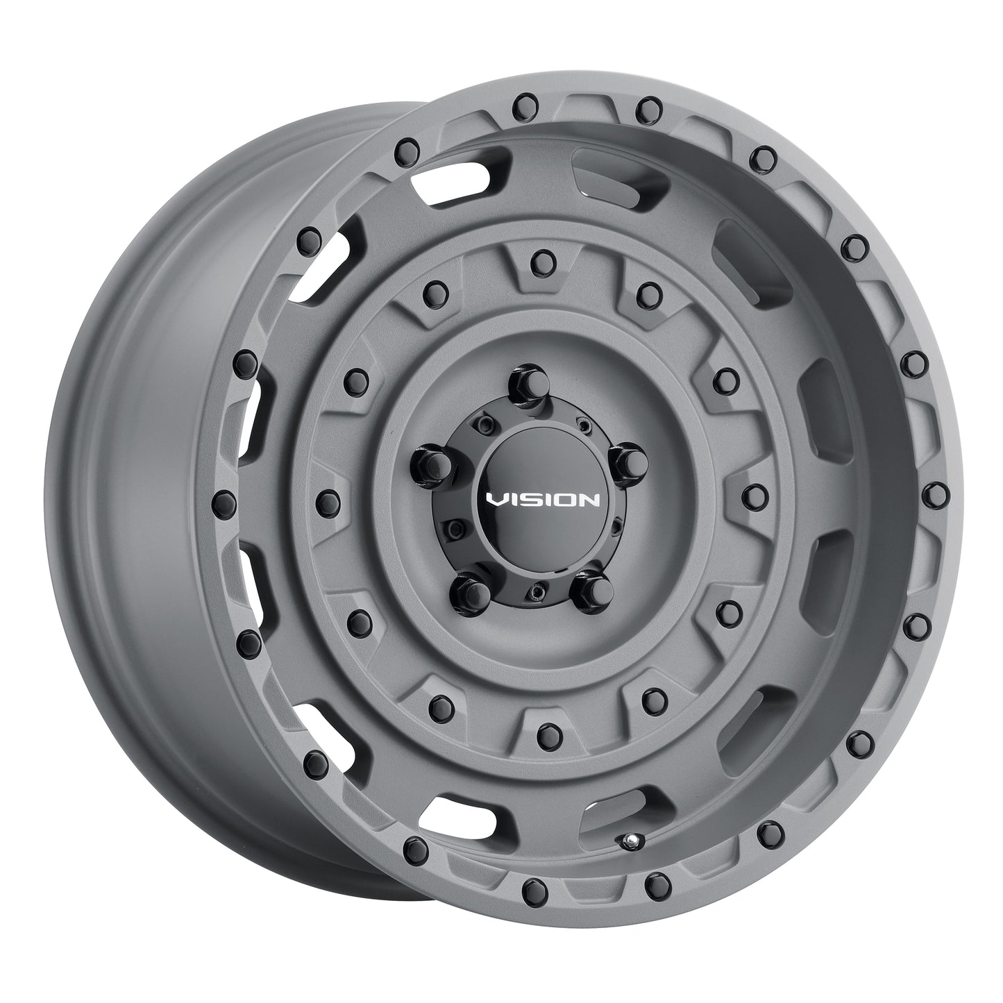 20x9.5 Vision 403 Tactical Thrashed Gun Metal Wheel 8x180 (-18mm)