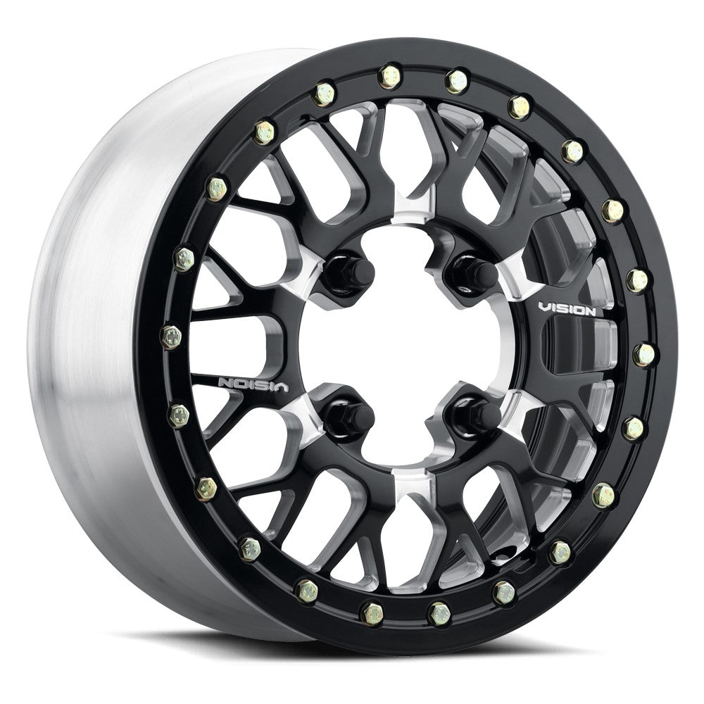 15x10 Vision 346BL Storm Black Milled FORGED UTV BEADLOCK Wheel 6x5.5 (25mm)