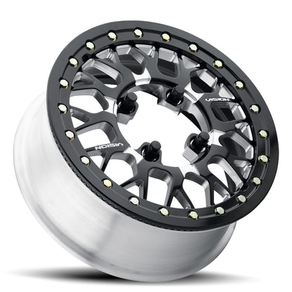 15x10 Vision 346BL Storm Black Milled FORGED UTV BEADLOCK Wheel 4x156 (0mm)