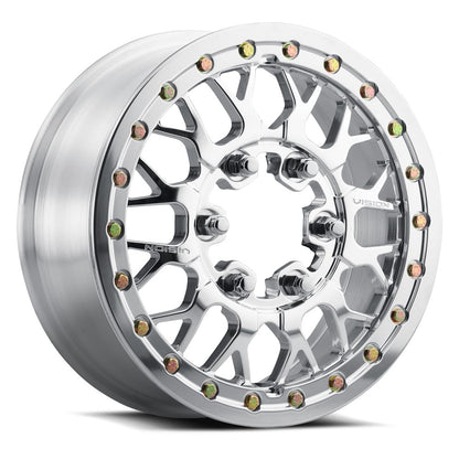 15x10 Vision 346BL Storm Polished FORGED UTV BEADLOCK Wheel 6x5.5 (25mm)