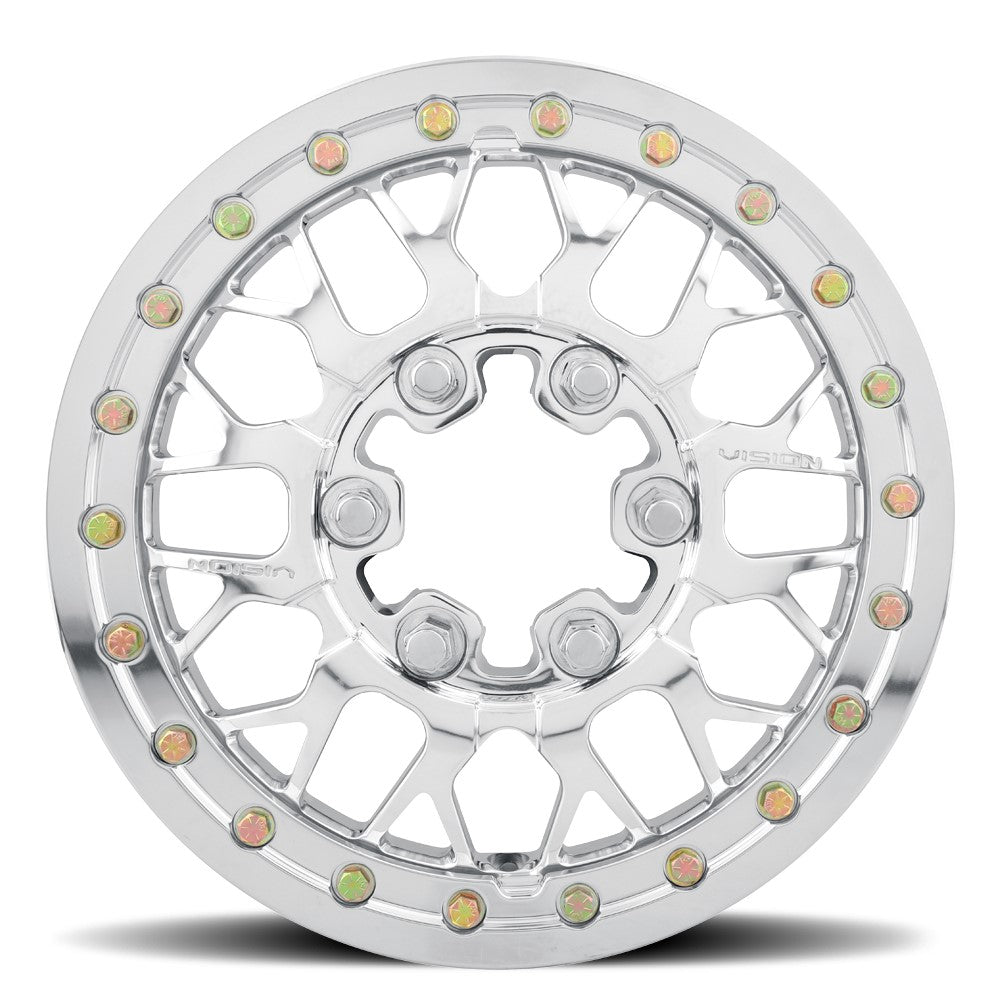 15x10 Vision 346BL Storm Polished FORGED UTV BEADLOCK Wheel 6x5.5 (25mm)