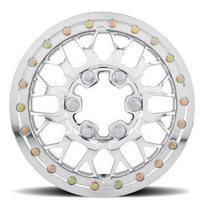 15x10 Vision 346BL Storm Polished FORGED UTV BEADLOCK Wheel 6x5.5 (25mm)