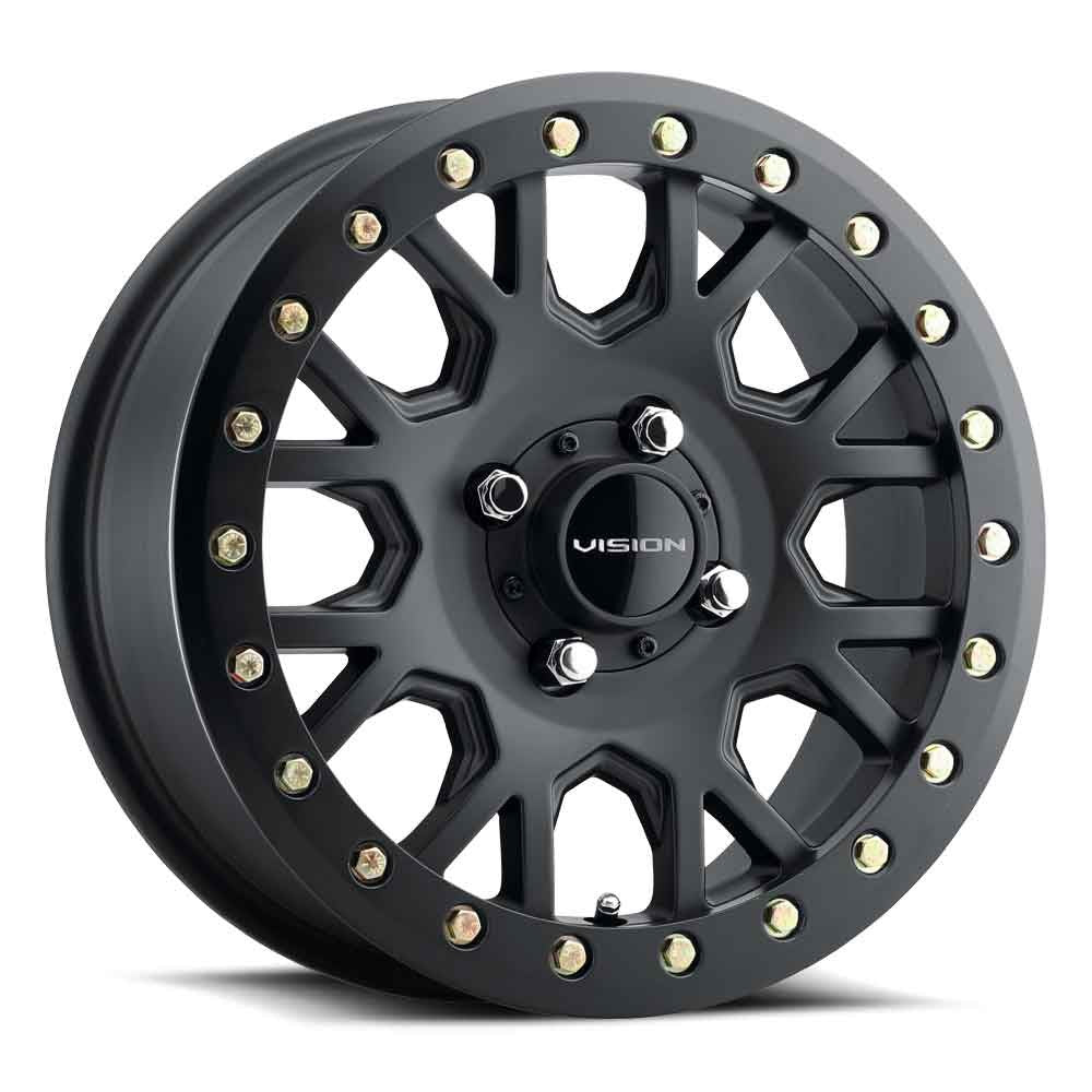 15x6 Vision GV8 Invader Satin Black UTV BEADLOCK Wheel 4x156 (12mm)