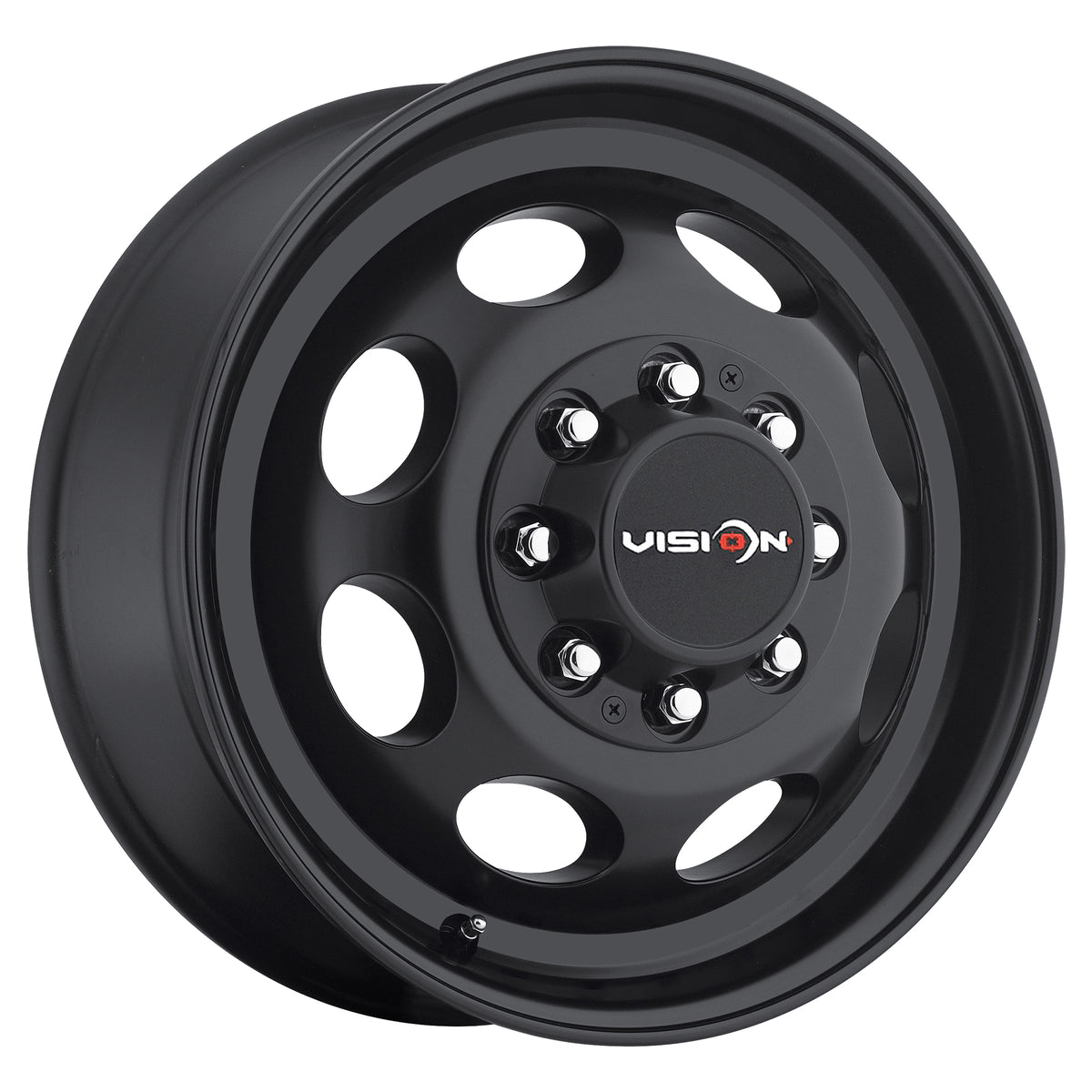 19.5x6.75 Vision 181 Hauler Dually Front Matte Black Wheel 8x170 (102mm)