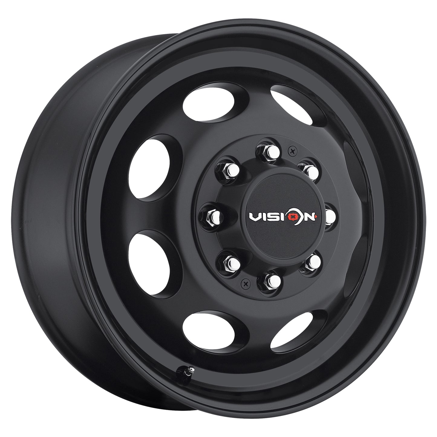 19.5x6.75 Vision 181 Hauler Dually Front Matte Black Wheel 8x6.5 (102mm)