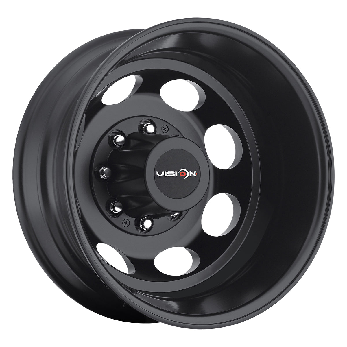 19.5x6.75 Vision 181 Hauler Dually Rear Matte Black Wheel 8x210 (-143mm)