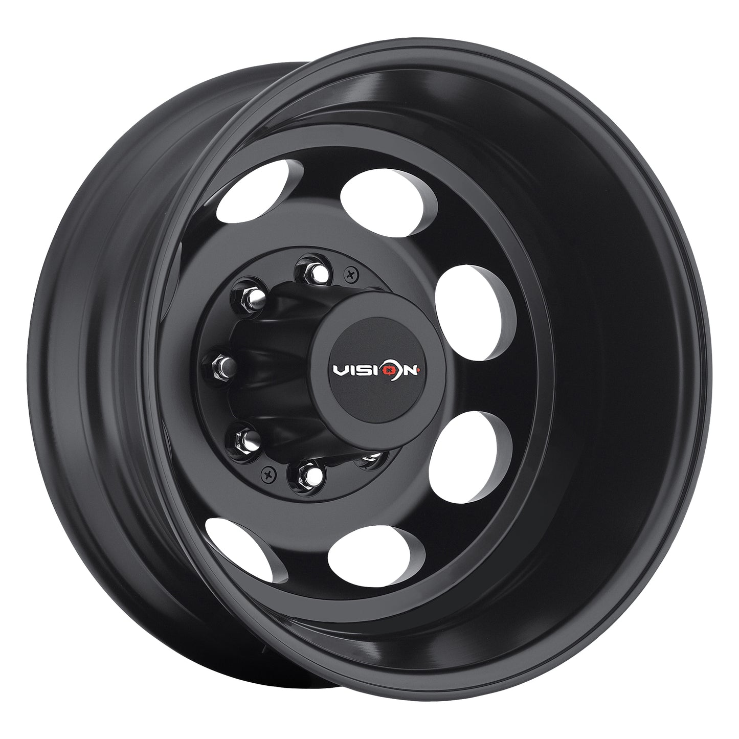 19.5x6.75 Vision 181NR Hauler Dually Rear Matte Black Wheel 8x6.5 (-143mm)