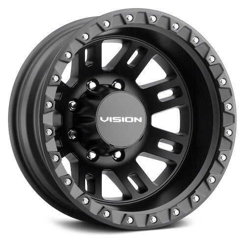 16x6 Vision 408 Manx 2 Dually Black Rear DUALLY Wheel 8x6.5 (-137mm)