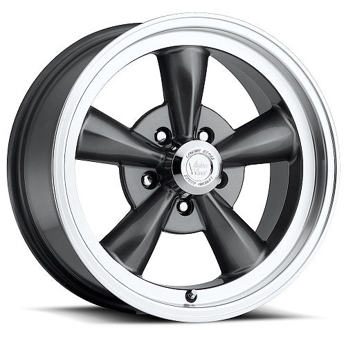 15x8 American Muscle 141H Legend 5 Gunmetal Mach Wheel 5x5.5 (0mm)