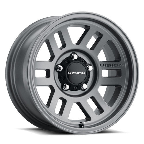 16x8 Vision Off-Road 355 Overland Satin Grey Wheel 6x5.5 (0mm)