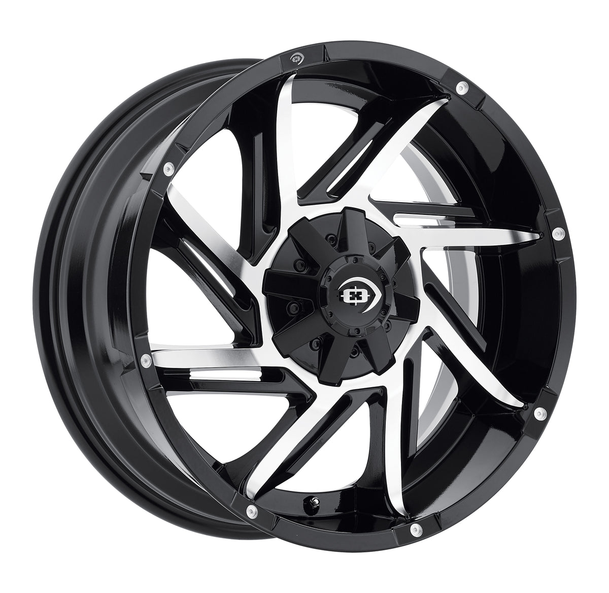 20x9 Vision 422 Prowler Gloss Black Machined Face Wheel 6x135/6x5.5 (-12mm)
