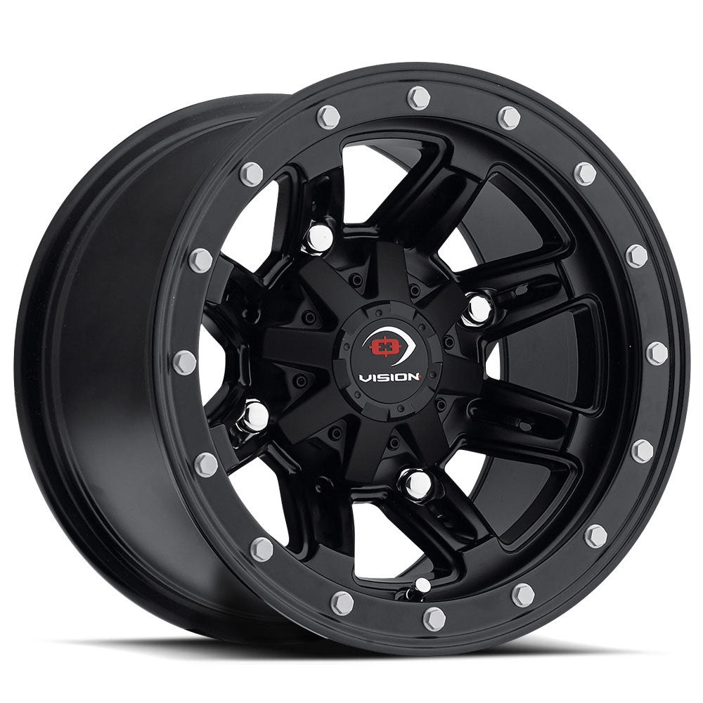 12x7 Vision 550 Five-Fifty Matte Black Wheel 4x115 (2.5mm)