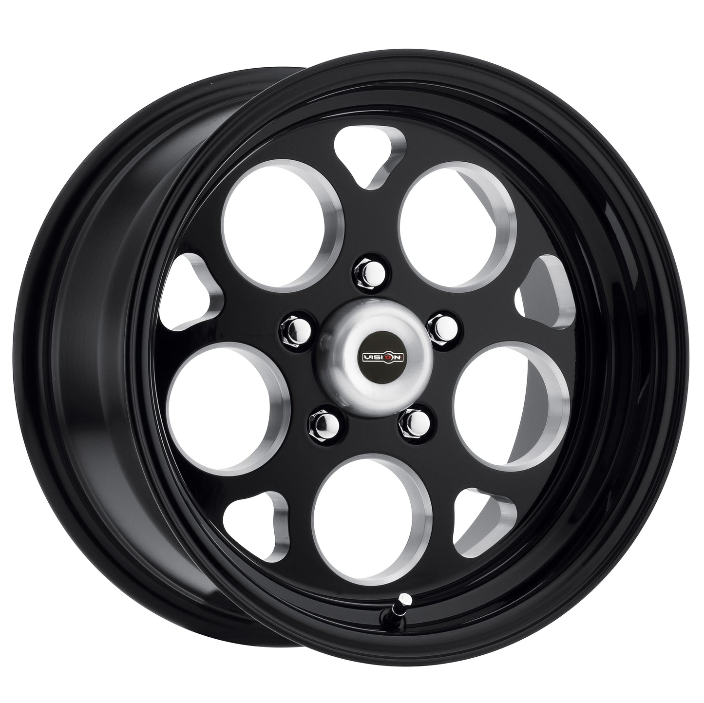 15x8 Vision 561 Sport Mag Gloss Black with Milled Windows Wheel 5x5 (0mm)