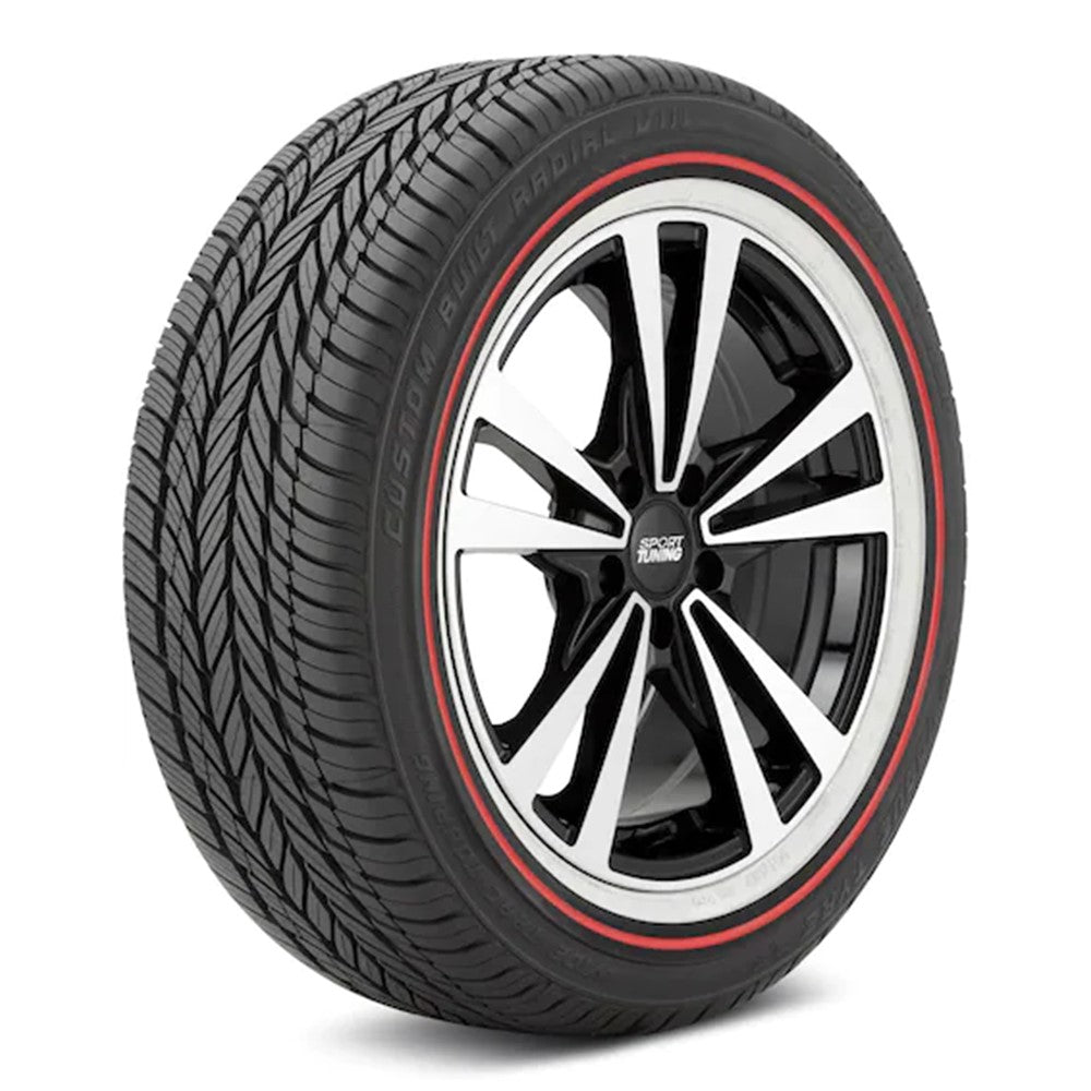 235/55R17 Vogue Custom Built Radial VIII Red Stripe Tire